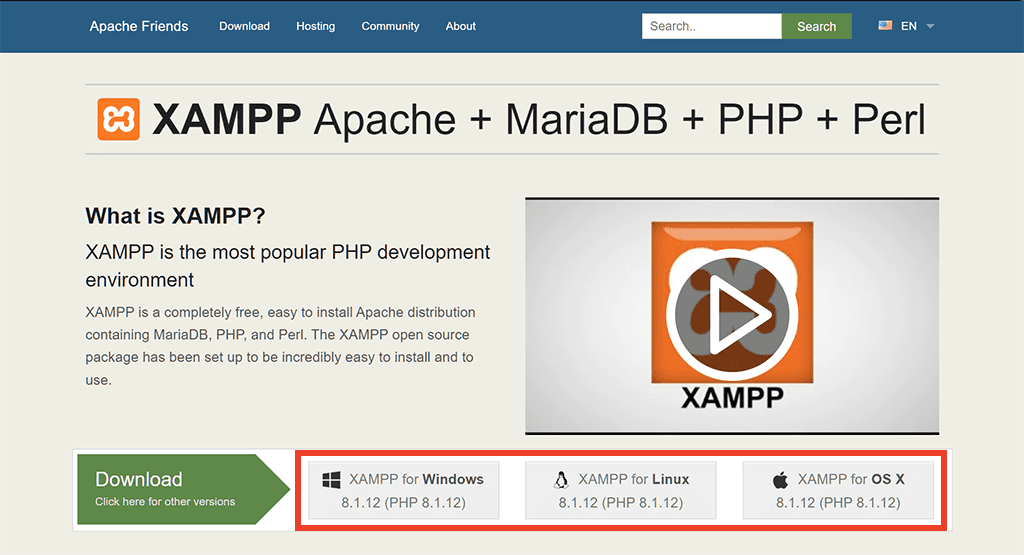 Download Xampp For Your Os