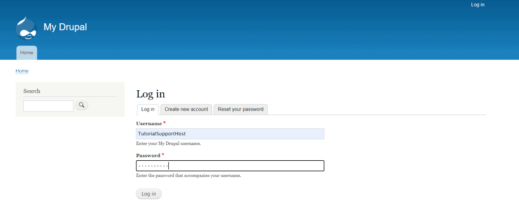 Drupal Backend Login