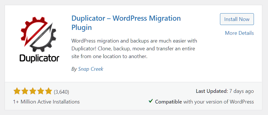 Duplicator Plugin For WordPress Backup