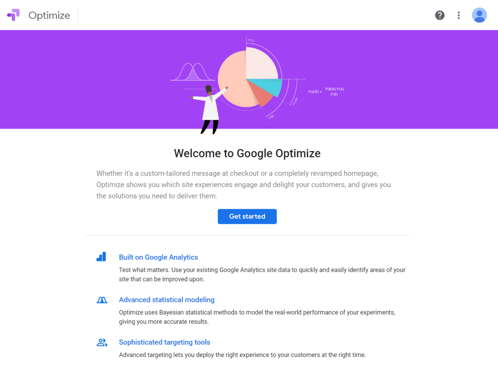 Google Optimize Get Started