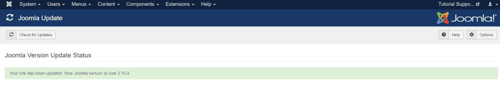 Joomla Updated To Version 310