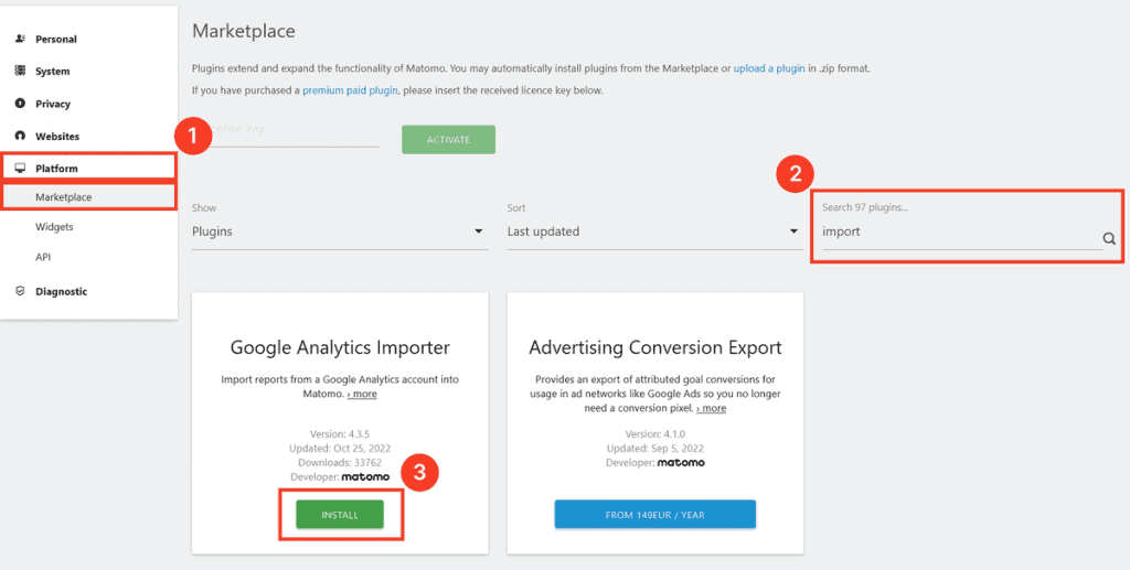 Matomo How To Install Google Analytics Importer