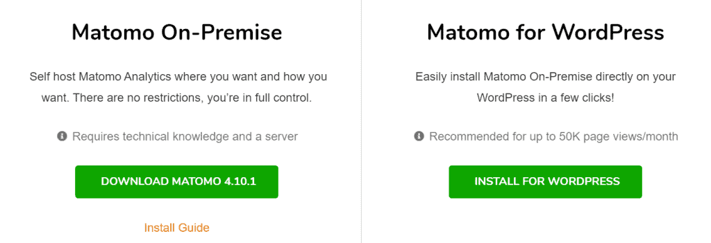 Matomo On Premise And Matomo For WordPress