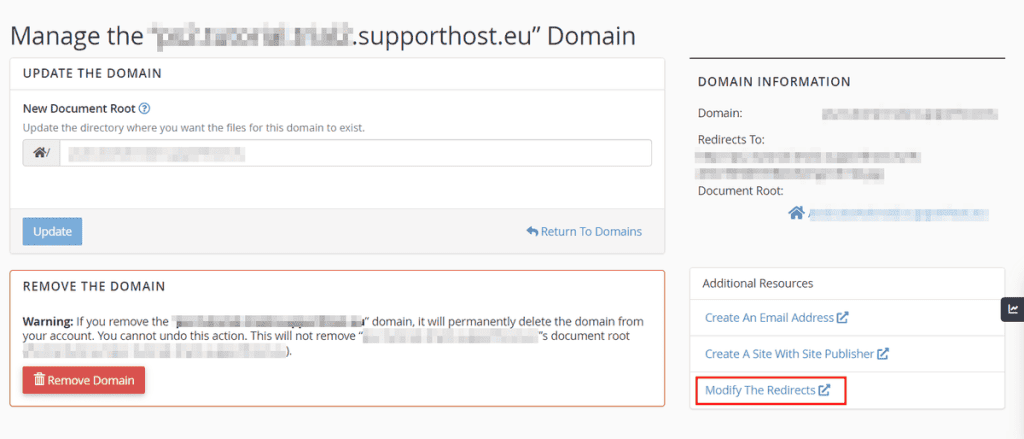 Modify Redirect Subdomain Cpanel Jupiter