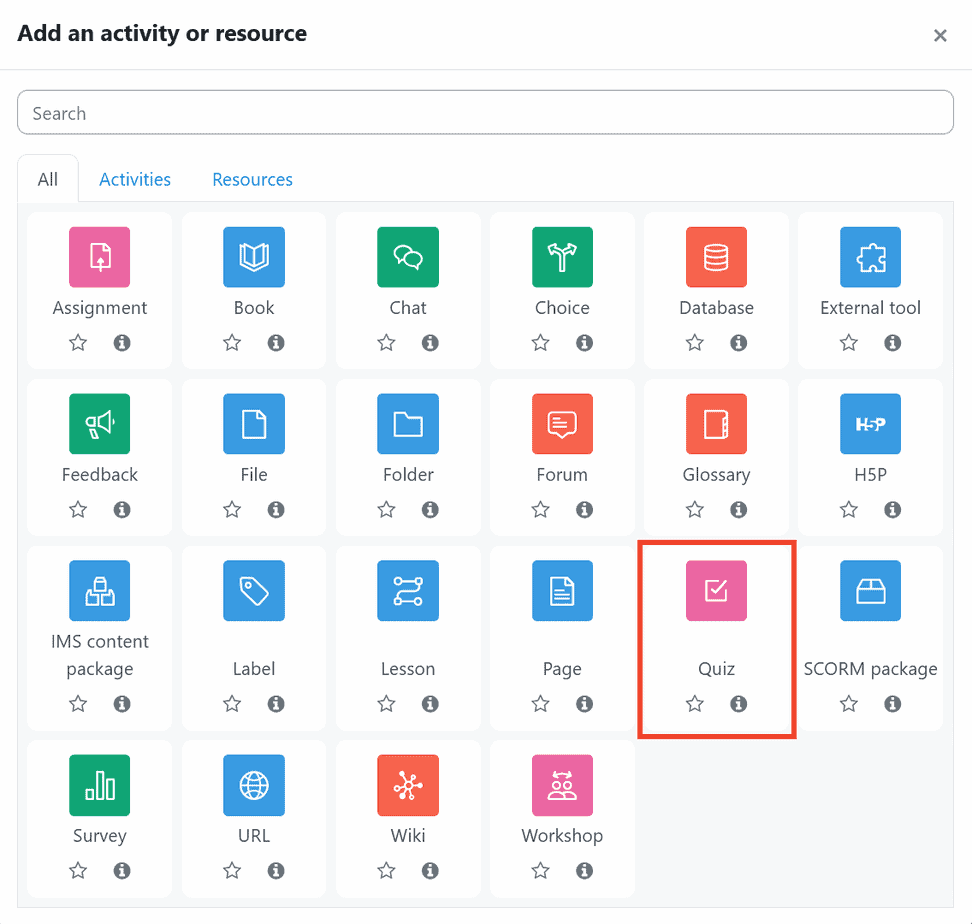 Moodle Add A Quiz