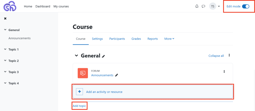 Moodle Add Course Contents