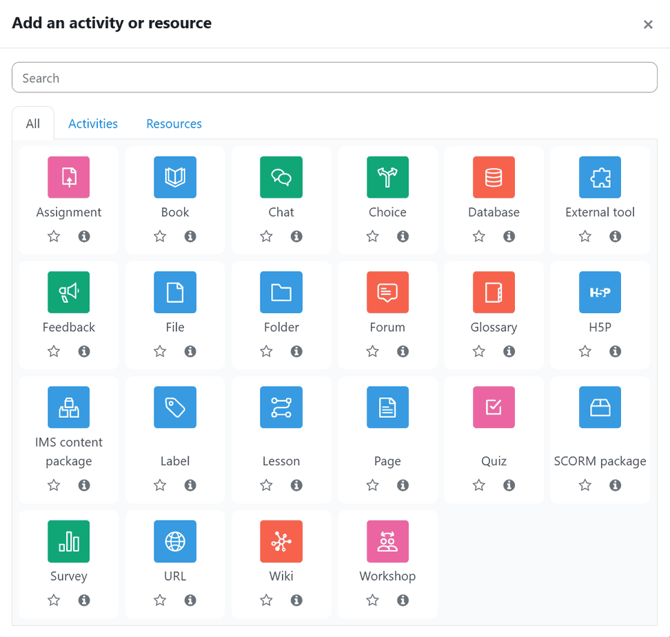 Moodle Add Resources And Activities