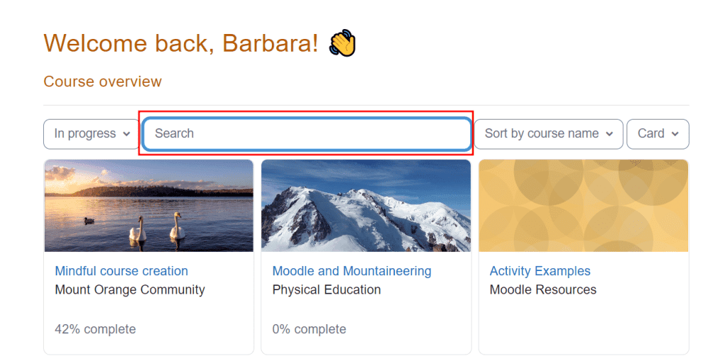 Moodle Search Courses
