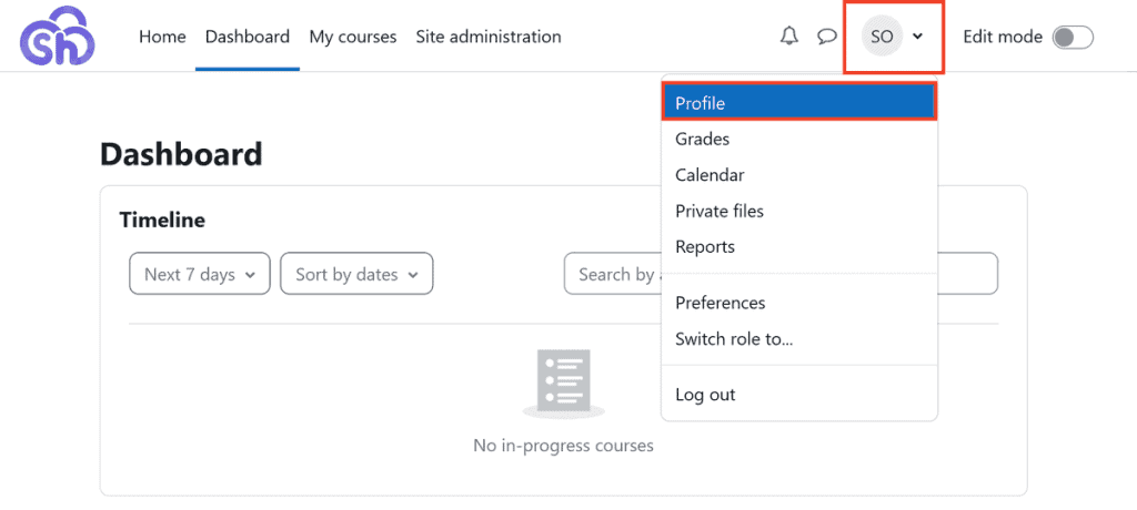 Moodle User Profile