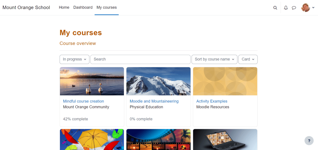 Moodle Website Example