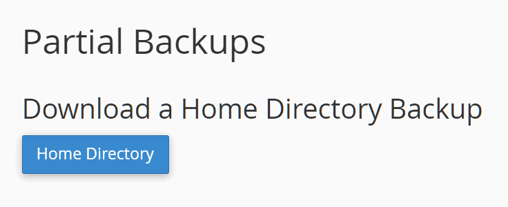 Partial And Complete Backup Of Home Directory