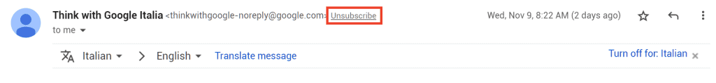 Unsubscribe Button In A Email