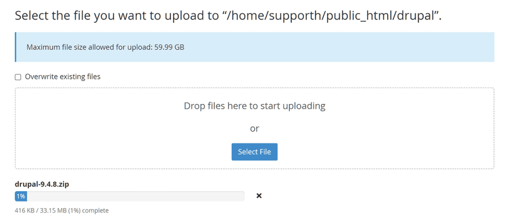 Upload Drupal With A File Manager