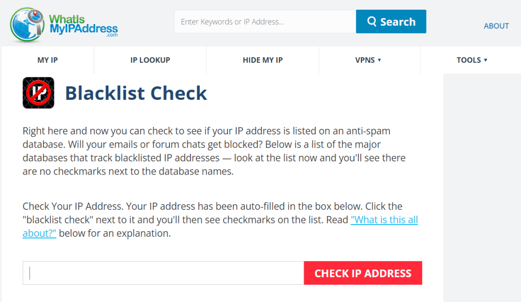 What Is My Ip Address Blacklist Check Tool