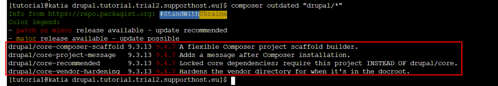 Drupal Composer Updates Available