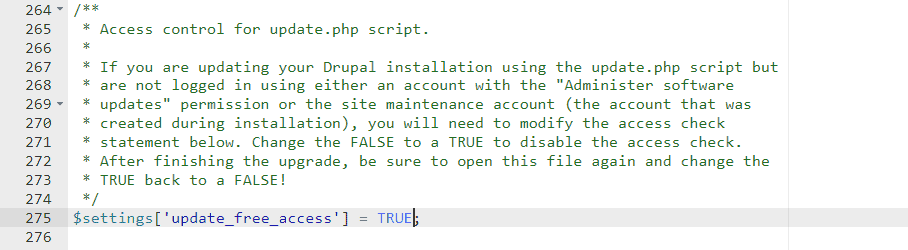 Drupal Edit Access To Script Updating
