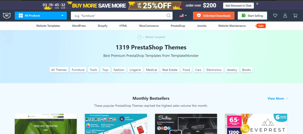 Templatemonster Prestashop Themes