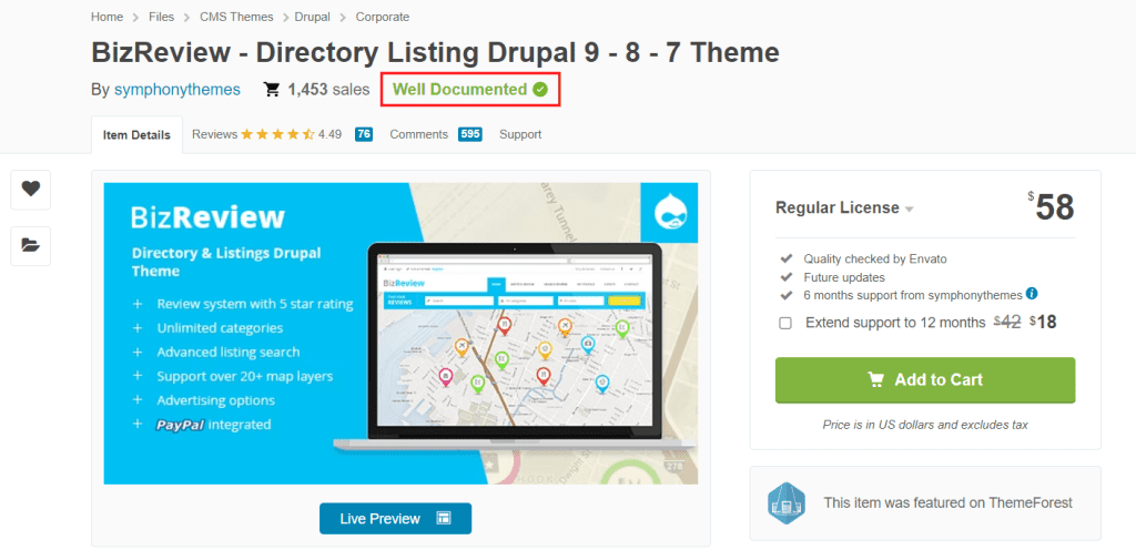 Themeforest Example Drupal Theme Well Documented