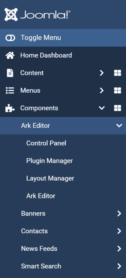 Joomla Ark Editor Components