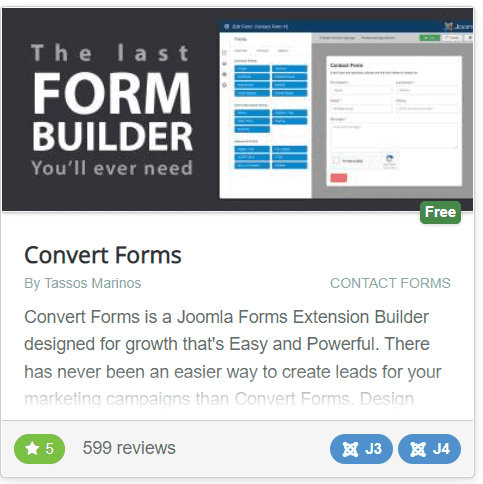 Joomla Extensions Convert Forms