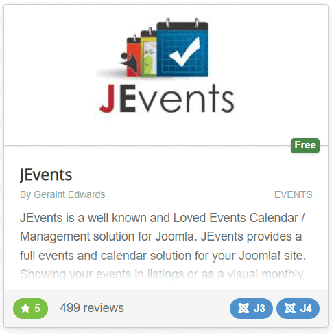 Joomla Extensions Jevents