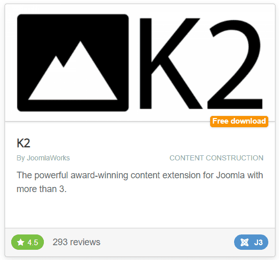 Joomla Extensions K2