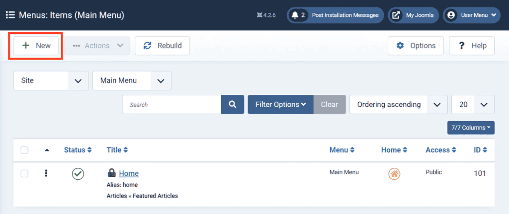 Joomla Tutorial Add A New Menu Item