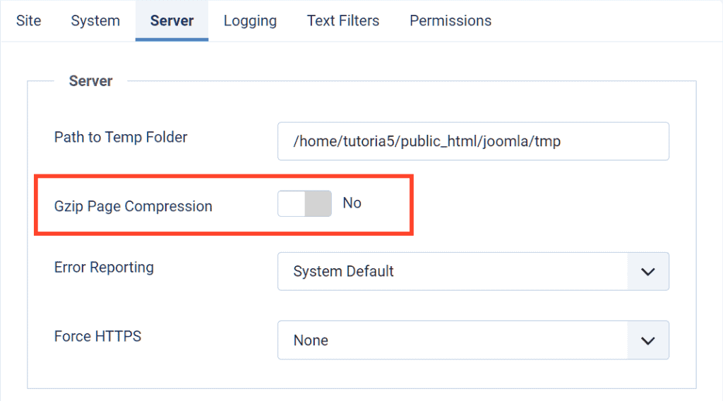 Joomla Tutorial Enable Gzip Compression