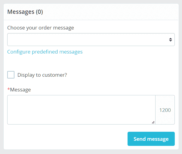 Prestashop Order Message Tab