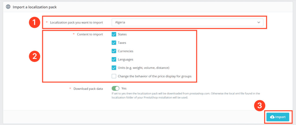 Prestashop Tutorial Import A Localization Pack