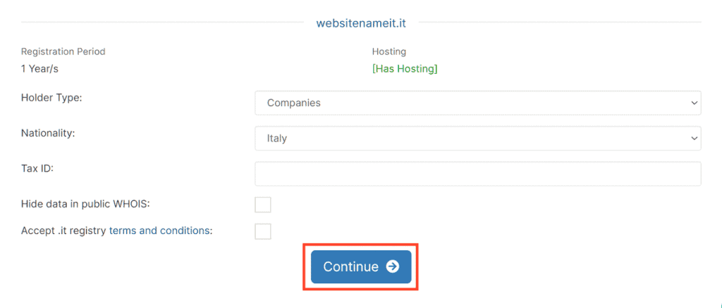 Website Migration Add Domain Informations