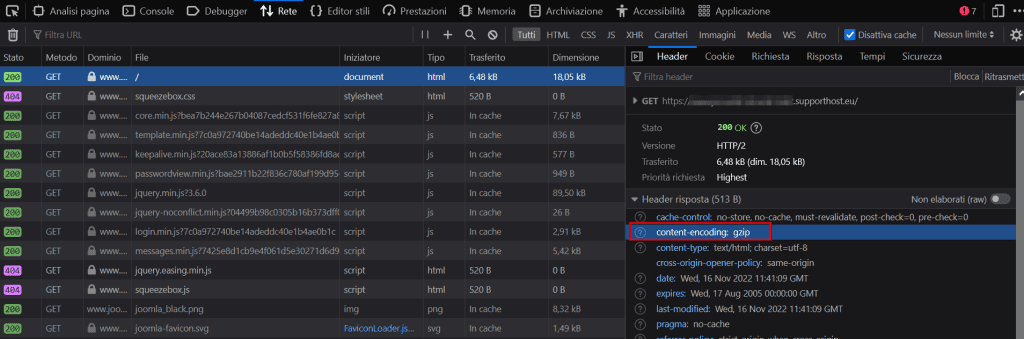 Check If Gzip Is Enabled With Browser Devtools