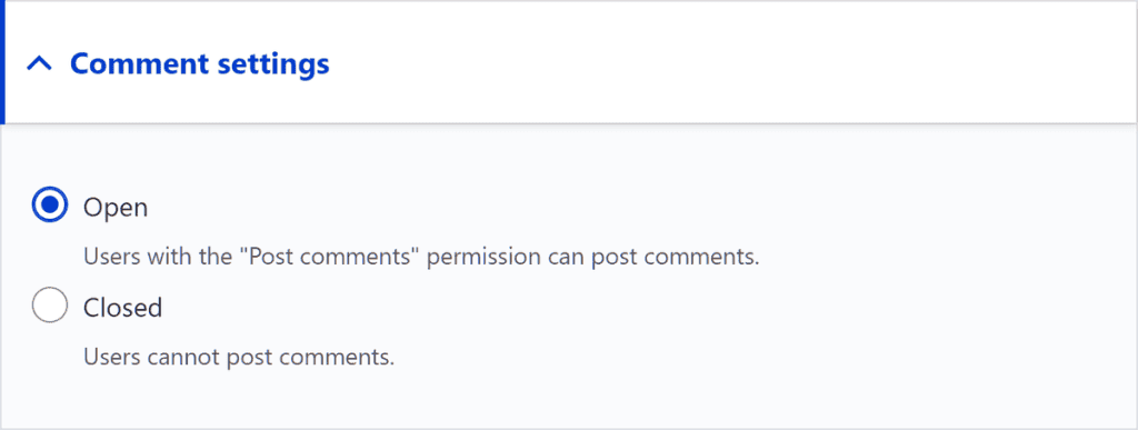 Drupal Article Comments Settings