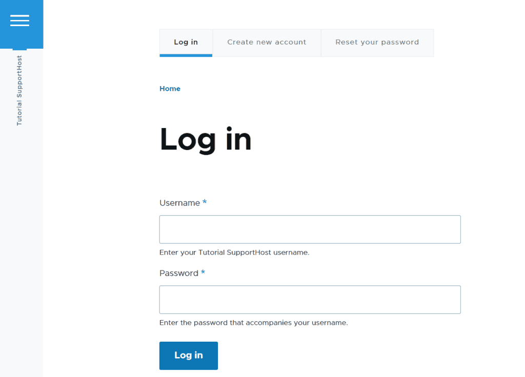 Drupal Login Page