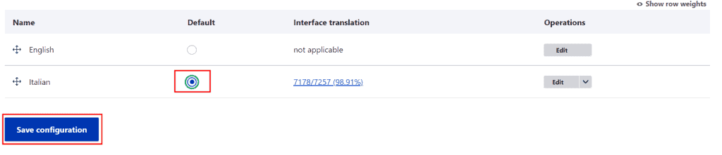 Drupal Set Default Language