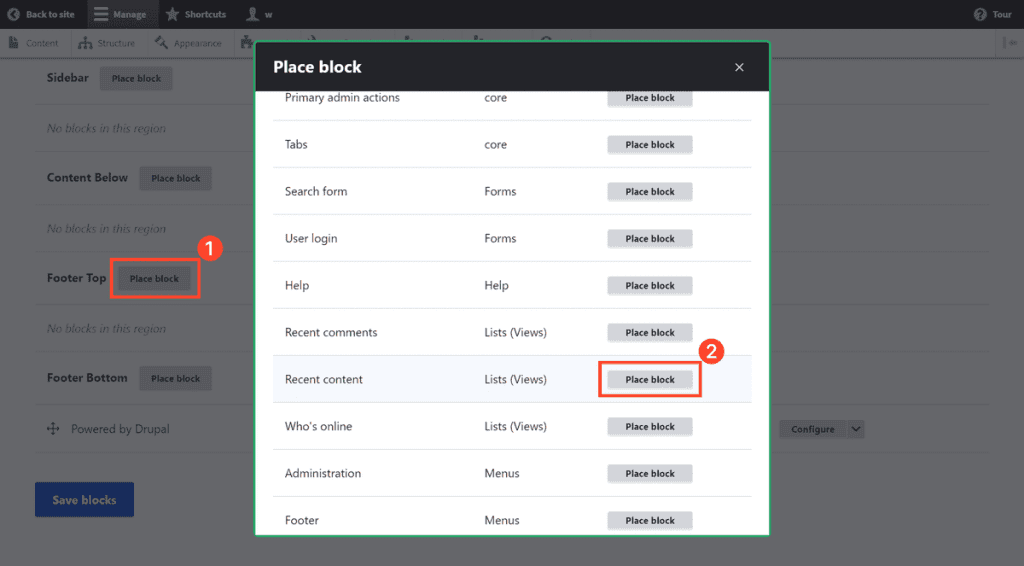 Drupal Tutorial Add A Block In A Section