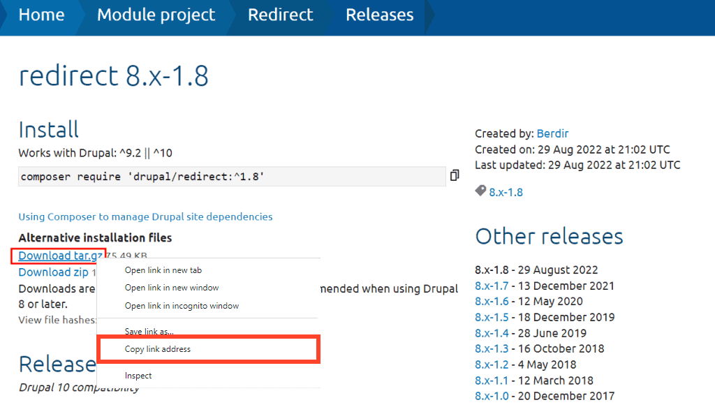 Drupal Tutorial Install Drupal Module Step 2