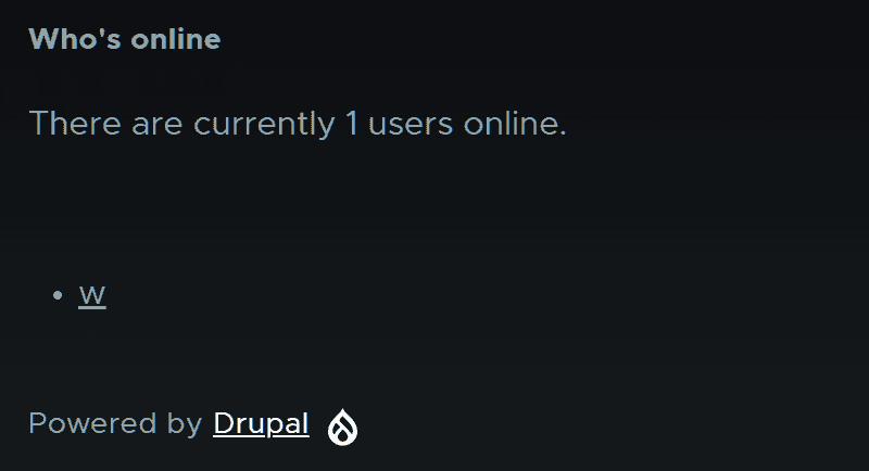 Drupal Whos Online Block