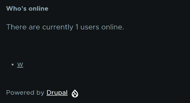 Drupal Whos Online Block