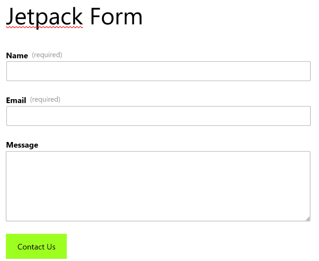 Jetpack Form Block