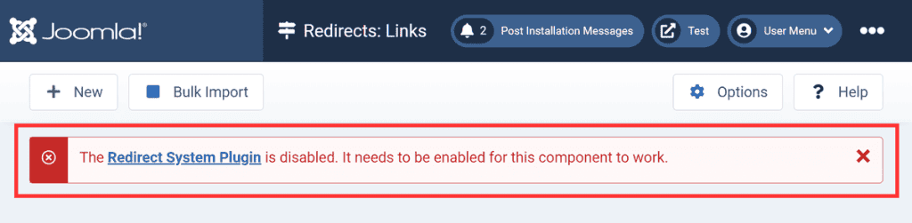 Joomla Activate Redirect System Plugin