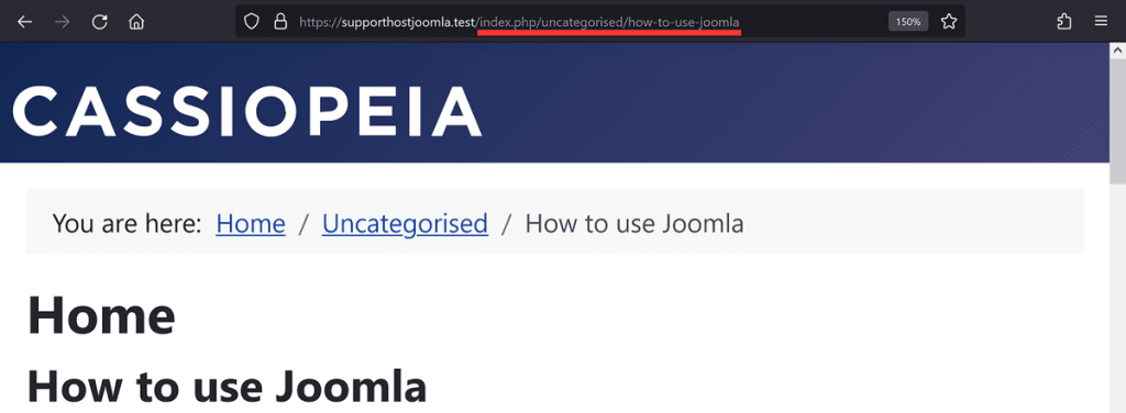 Joomla Url Default Structure