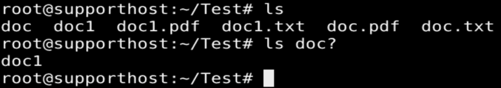 Linux Commands Ls Wildcard Usage