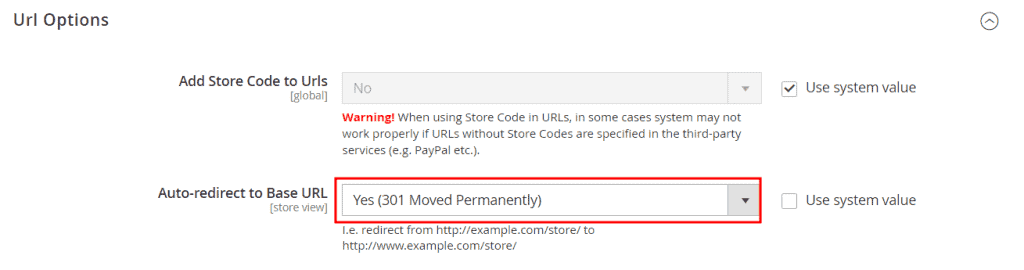 Magento Seo Set Auto Redirect Base Url