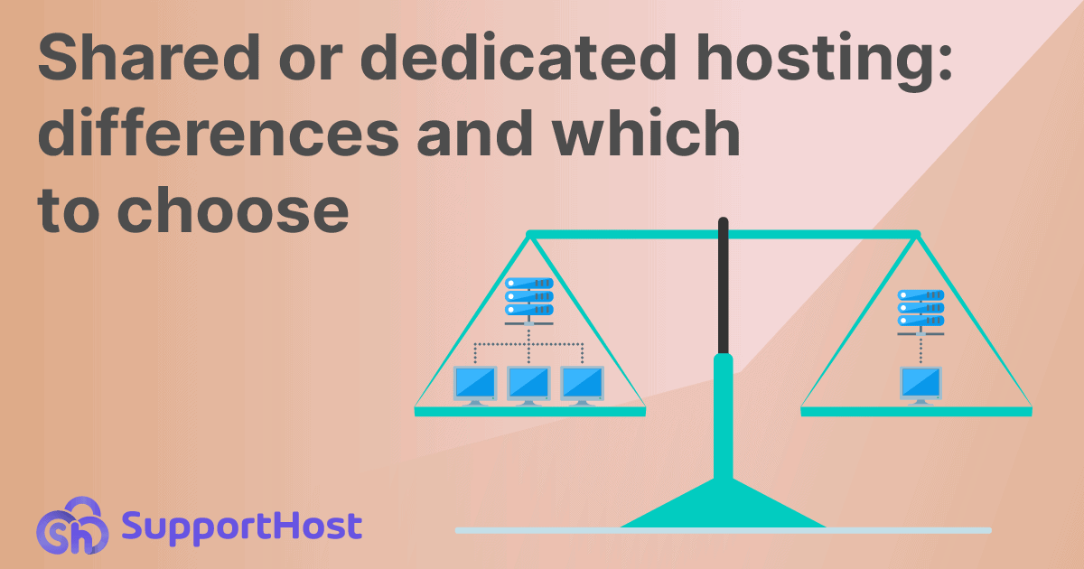 Shared or dedicated hosting: differences and how to choose