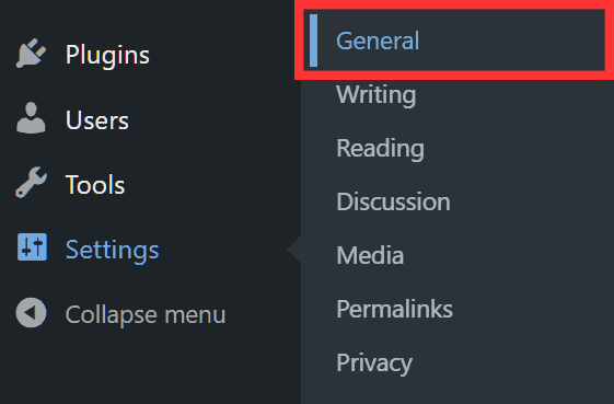 How To Create A WordPress Website General Settings