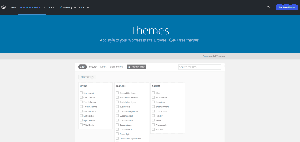 Official WordPress Theme Directory 1