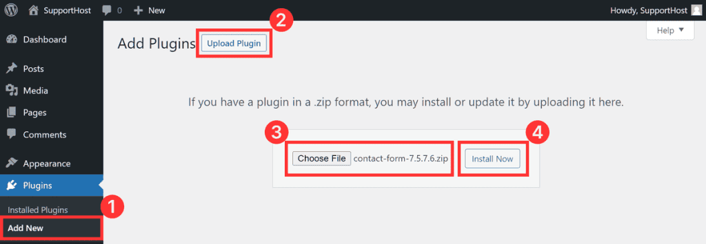 Upload And Install Plugin From Zip Archive