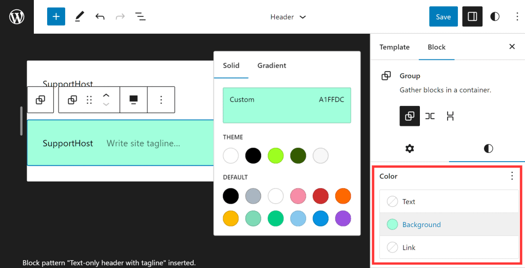 Wordpress How To Change Header Color