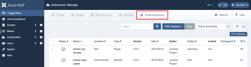 Joomla Tutorial Install Extensions